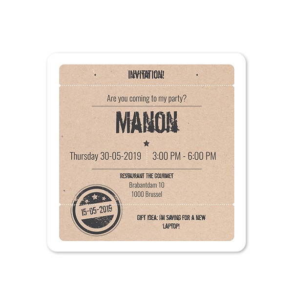 Single Card square rounded corners 14,3 x 14,3 cm Single Card square rounded corners 14,3 x 14,3 cm