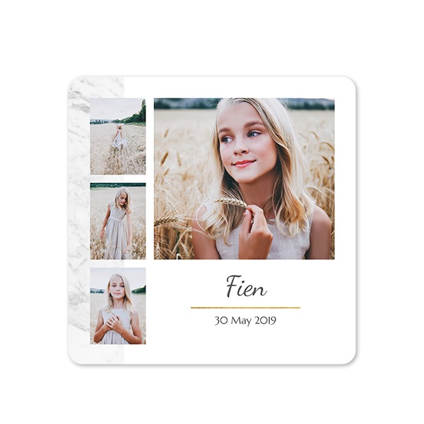 Single Card square rounded corners 14,3 x 14,3 cm