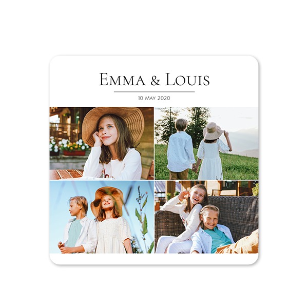 Single Card square rounded corners 14,3 x 14,3 cm