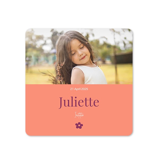 Single Card square rounded corners 14,3 x 14,3 cm