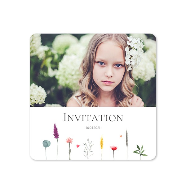 Single Card square rounded corners 14,3 x 14,3 cm