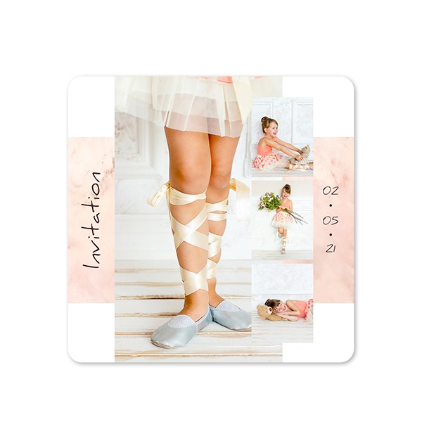 Single Card square rounded corners 14,3 x 14,3 cm