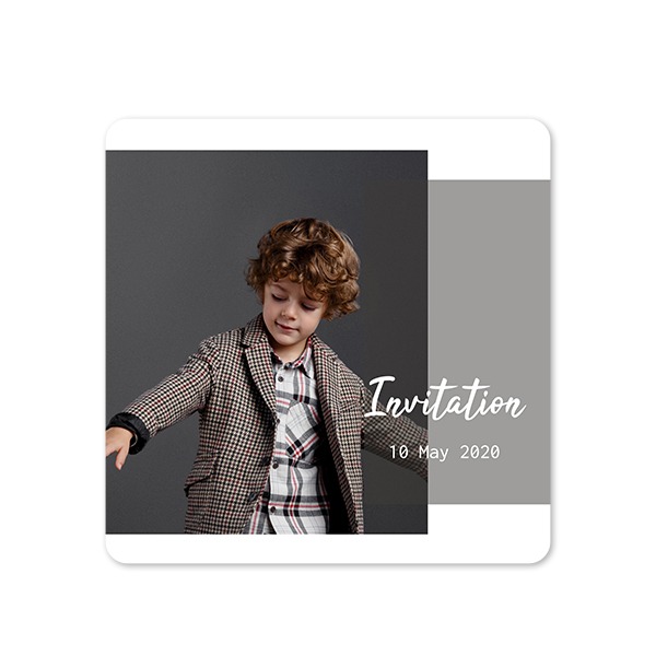 Single Card square rounded corners 14,3 x 14,3 cm