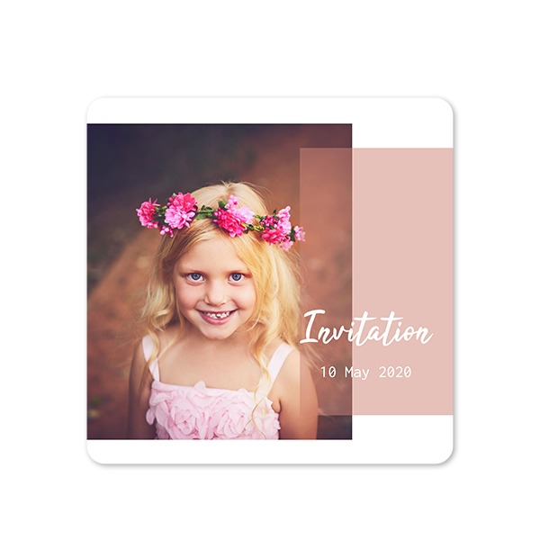 Single Card square rounded corners 14,3 x 14,3 cm