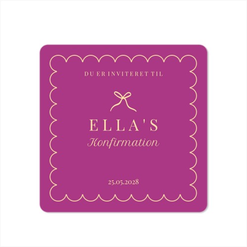 Classy Scallop Bow - Text Only