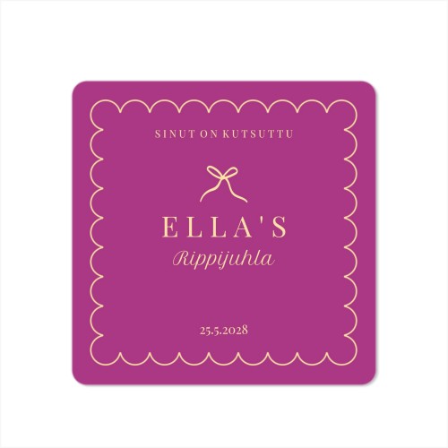 Classy Scallop Bow - Text Only