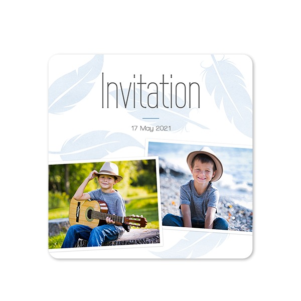 Enkle Fotokort kvadratisk runde hjørner 14,3 x 14,3 cm