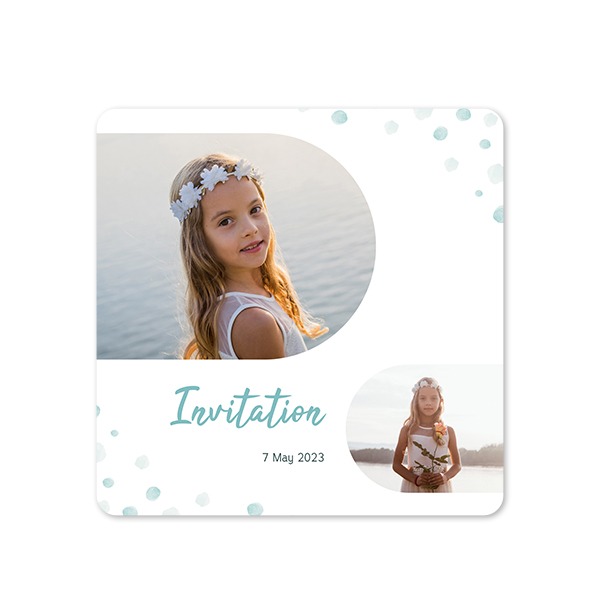 Single Card square rounded corners 14,3 x 14,3 cm