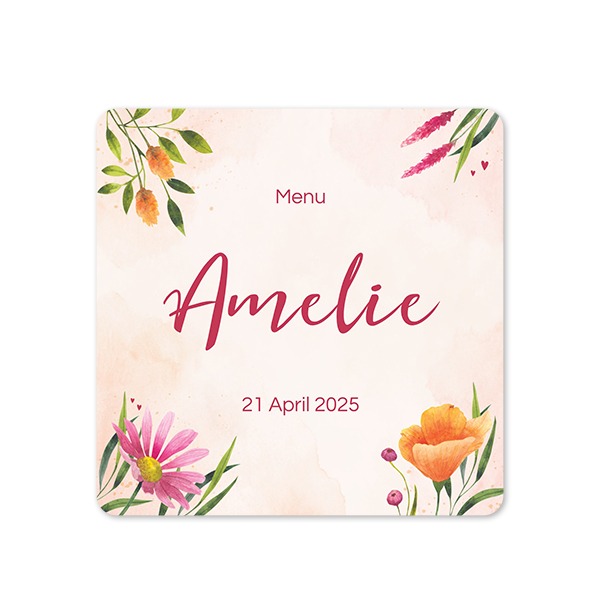 Single Card square rounded corners 14,3 x 14,3 cm