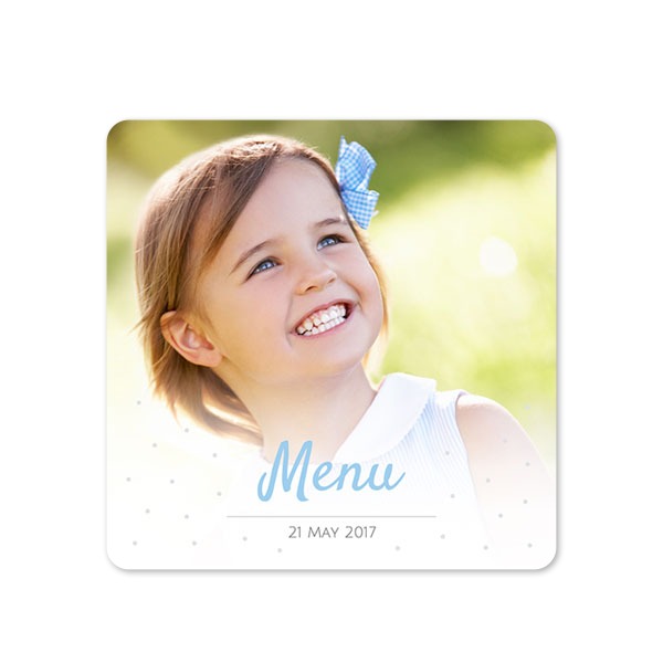 Grusskarte quadratisch mit abgerundeten Ecken 14,3 x 14,3 cm