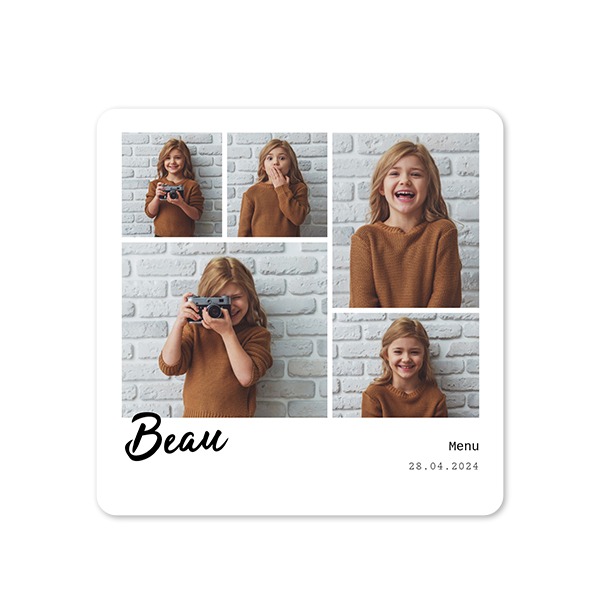 Single Card square rounded corners 14,3 x 14,3 cm