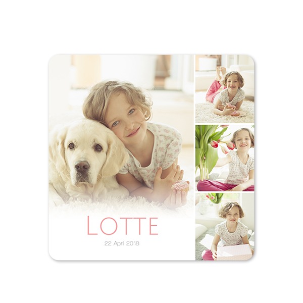 Single Card square rounded corners 14,3 x 14,3 cm