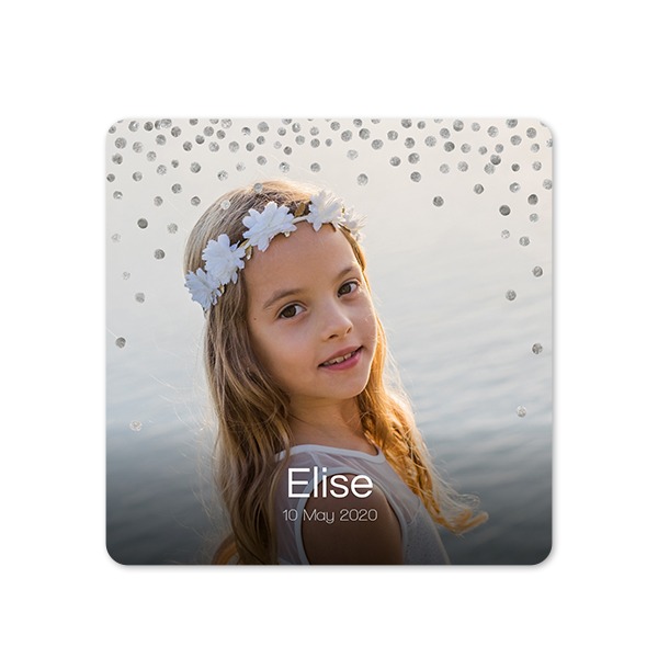 Faire-part 1 volet Carré coins arrondis 14,3 x 14,3 cm Faire-part 1 volet Carré coins arrondis 14,3 x 14,3 cm