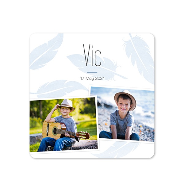 Single Card square rounded corners 14,3 x 14,3 cm