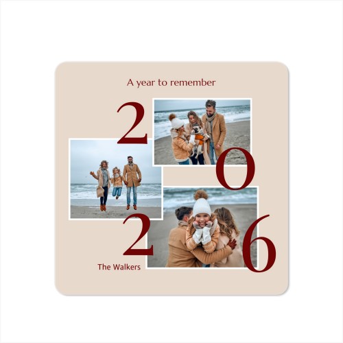 Faire-part 1 volet Carré coins arrondis 14,3 x 14,3 cm