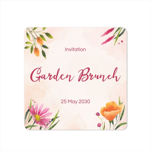 Single Card square rounded corners 14,3 x 14,3 cm