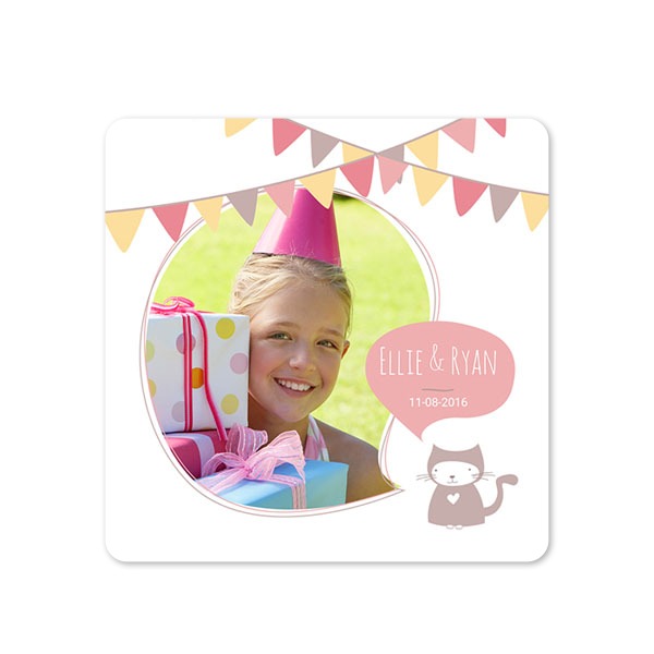 Single Card square rounded corners 14,3 x 14,3 cm