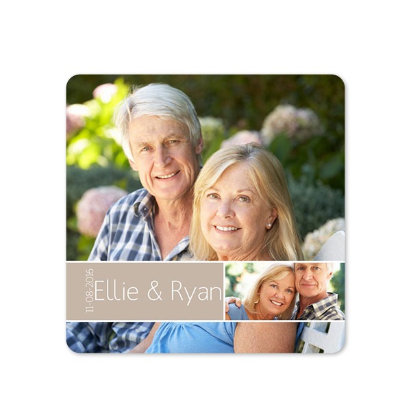 Grusskarte quadratisch mit abgerundeten Ecken 14,3 x 14,3 cm