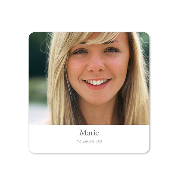 Single Card square rounded corners 14,3 x 14,3 cm