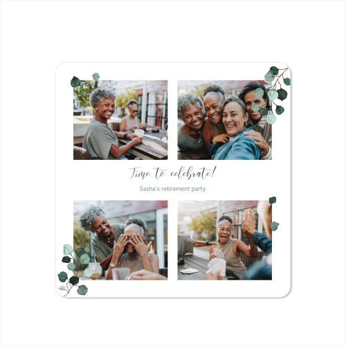 Enkle Fotokort kvadratisk runde hjørner 14,3 x 14,3 cm