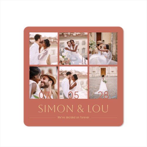 Grusskarte quadratisch mit abgerundeten Ecken 14,3 x 14,3 cm