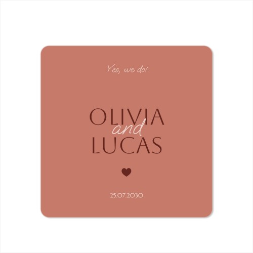 Faire-part 1 volet Carré coins arrondis 14,3 x 14,3 cm Faire-part 1 volet Carré coins arrondis 14,3 x 14,3 cm