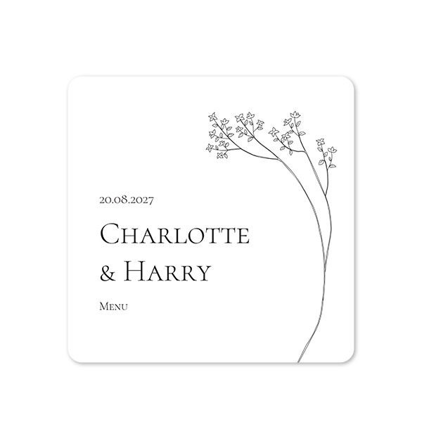 Single Card square rounded corners 14,3 x 14,3 cm