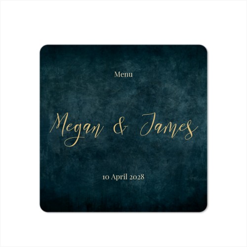 Faire-part 1 volet Carré coins arrondis 14,3 x 14,3 cm