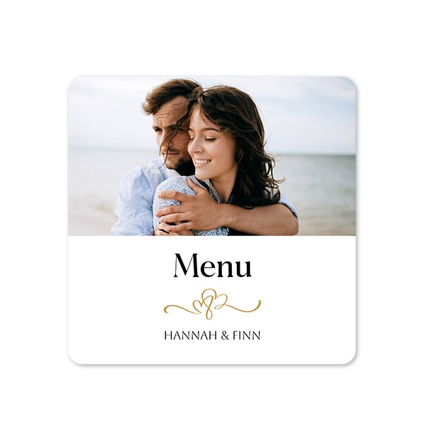 Enkle Fotokort kvadratisk runde hjørner 14,3 x 14,3 cm