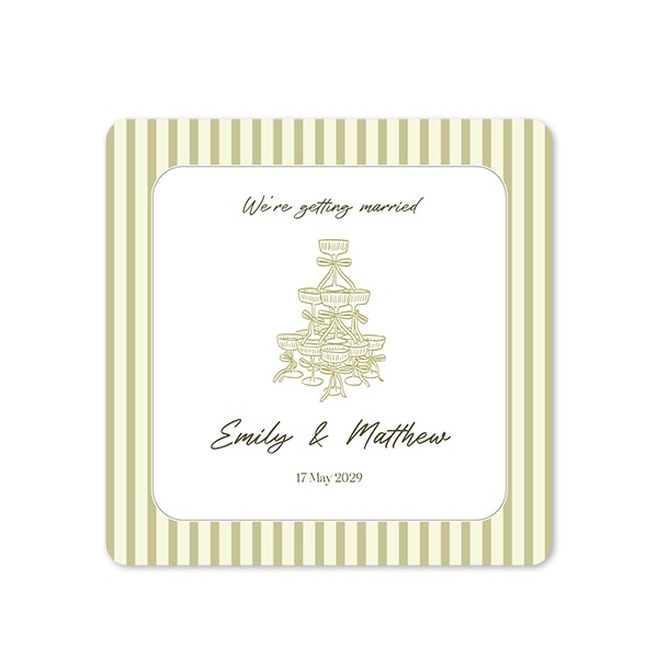 Grusskarte quadratisch mit abgerundeten Ecken 14,3 x 14,3 cm