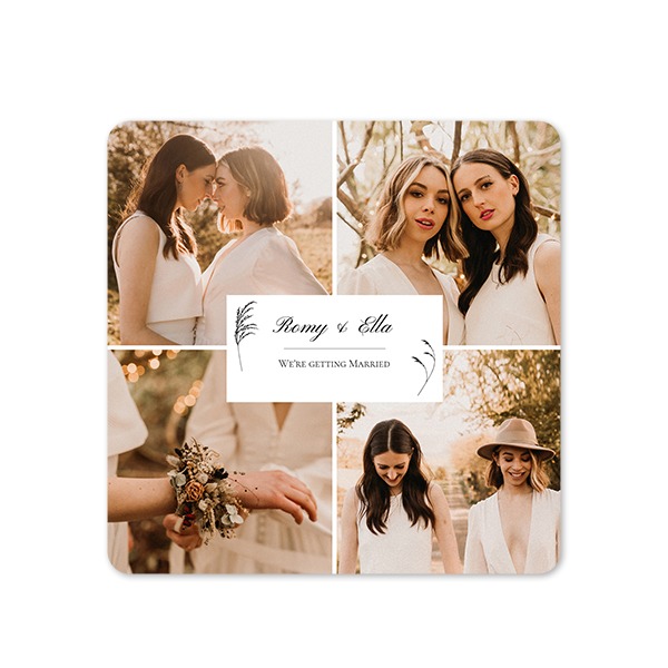 Single Card square rounded corners 14,3 x 14,3 cm