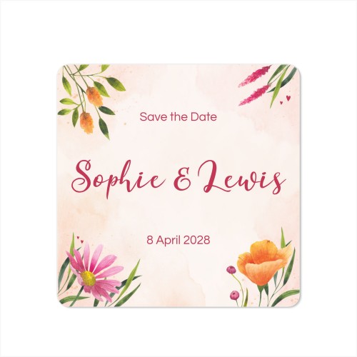 Single Card square rounded corners 14,3 x 14,3 cm