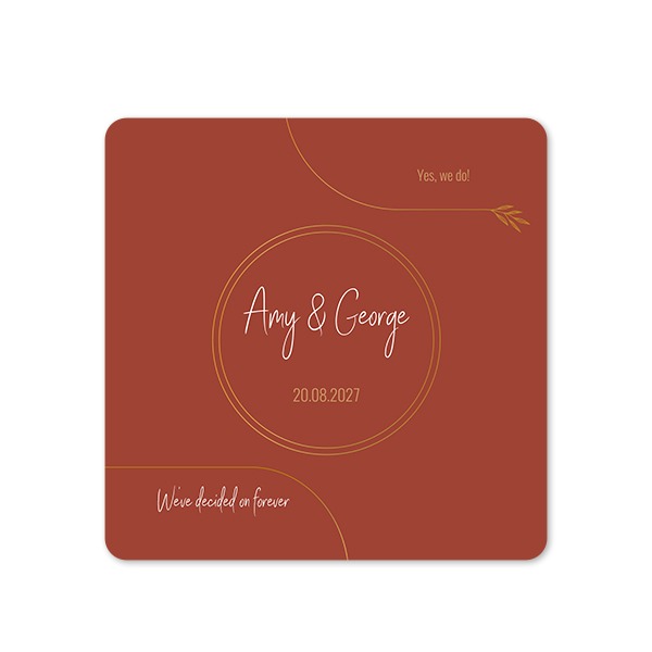 Single Card square rounded corners 14,3 x 14,3 cm