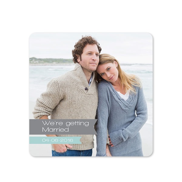 Fotokaart vierkant met ronde hoeken 14,3 x 14,3 cm