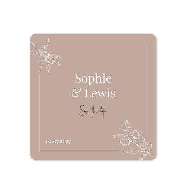 Single Card square rounded corners 14,3 x 14,3 cm