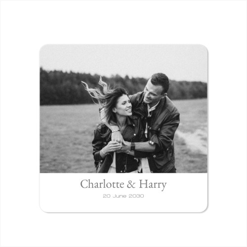 Enkle Fotokort kvadratisk runde hjørner 14,3 x 14,3 cm