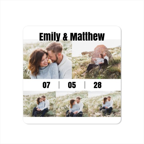 Grusskarte quadratisch mit abgerundeten Ecken 14,3 x 14,3 cm