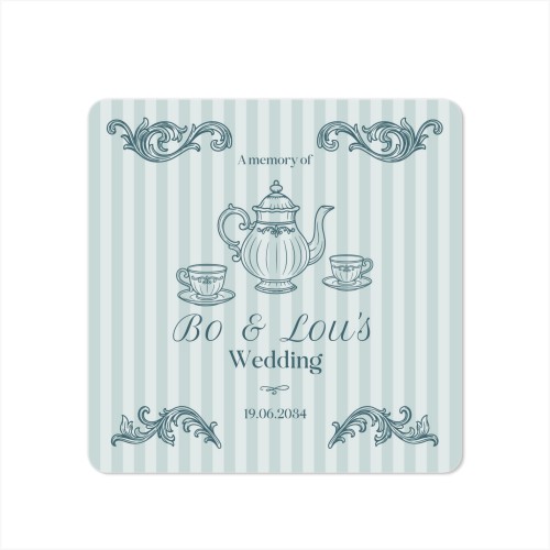 Faire-part 1 volet Carré coins arrondis 14,3 x 14,3 cm Faire-part 1 volet Carré coins arrondis 14,3 x 14,3 cm