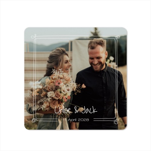 Enkle Fotokort kvadratisk runde hjørner 14,3 x 14,3 cm
