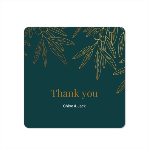 Faire-part 1 volet Carré coins arrondis 14,3 x 14,3 cm