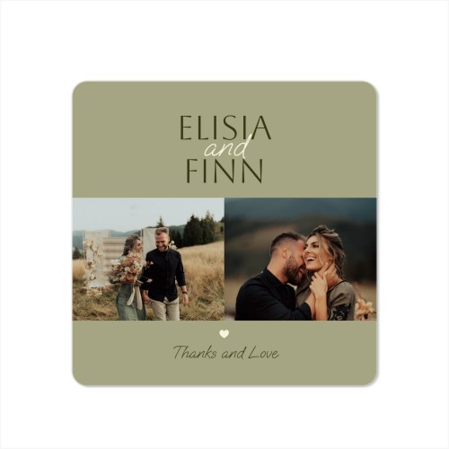 Grusskarte quadratisch mit abgerundeten Ecken 14,3 x 14,3 cm