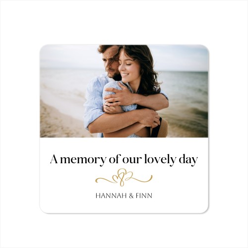 Grusskarte quadratisch mit abgerundeten Ecken 14,3 x 14,3 cm