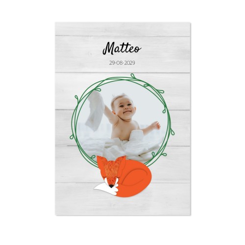 Faire-part 1 volet Portrait 10 x 14,3 cm