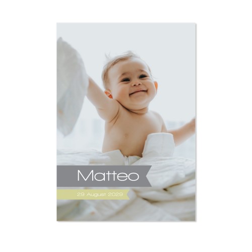 Faire-part 1 volet Portrait 10 x 14,3 cm