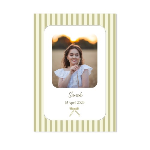 Faire-part 1 volet Portrait 10 x 14,3 cm