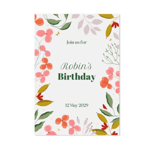 Floral Celebration - Text Only