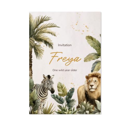 Golden Jungle Party - Text Only Golden Jungle Party - Text Only