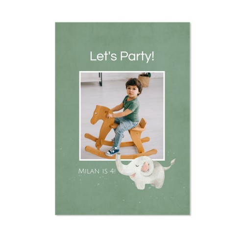 Faire-part 1 volet Portrait 10 x 14,3 cm