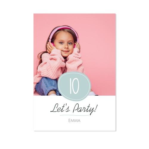 Faire-part 1 volet Portrait 10 x 14,3 cm