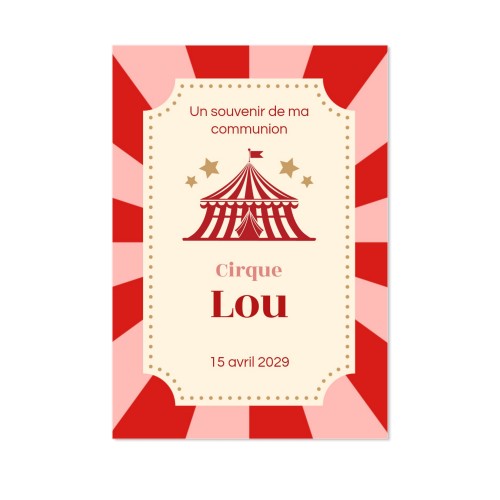 Faire-part 1 volet Portrait 10 x 14,3 cm